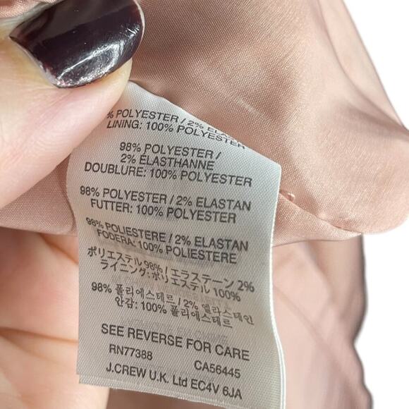 J. Crew Women's  Party Dress Geometric Triangle Design Dusty Pink Size 8 Tall - Picture 6 of 11